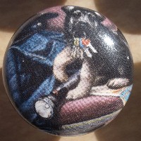 ceramic cabinet knob german shepherd dog