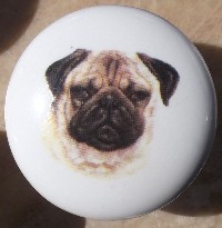ceramic cabinet knob pug