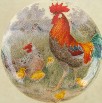 CERAMIC CABINET KNOB  rooster HEN chicken