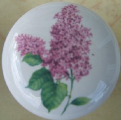 Cabinet Knob pink lilac pulls flower