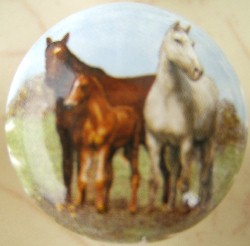 CERAMIC CABINET KNOBS KNOB HORSE FAMILY
