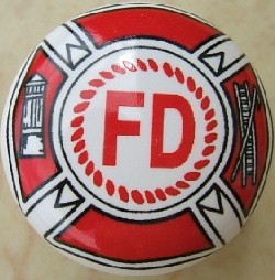 Cabinet knobs Fire Dept