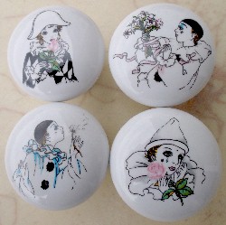 Cabinet knobs Pierrot Clowns