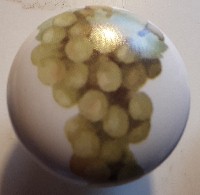 CERAMIC CABINET KNOB KNOBS GREEN GRAPES GRAPE